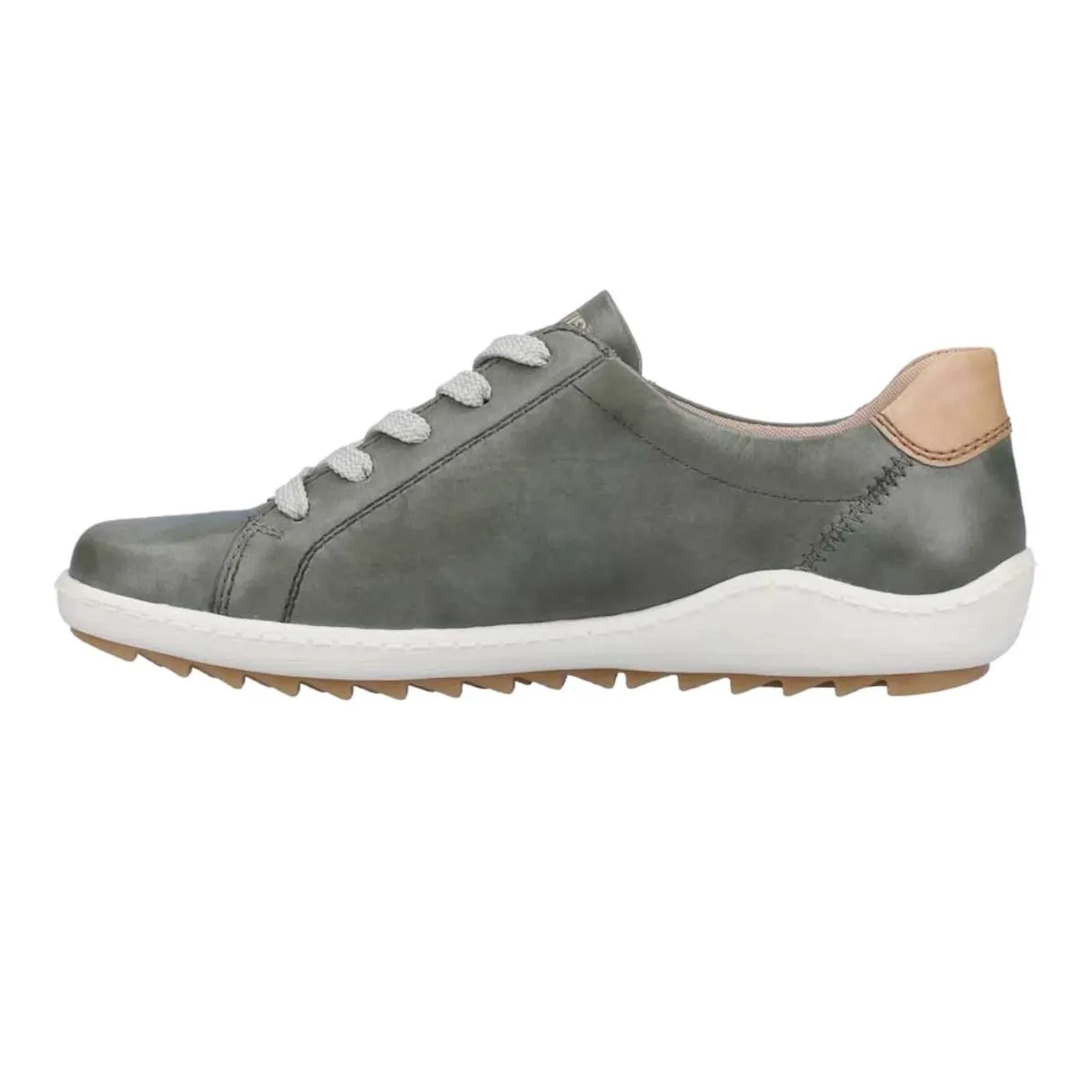 Rieker Women's R1432-52 Green/White Leather March Step