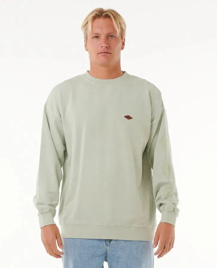Rip Curl Mens Sweatshirt Original Surfers Crew Timeless Layer Textured Surface