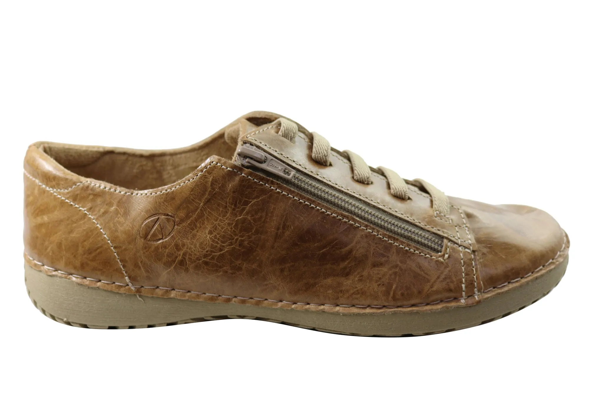 light texture Andacco Breeza Womens Comfortable Leather Casual Shoes Made In Brazil