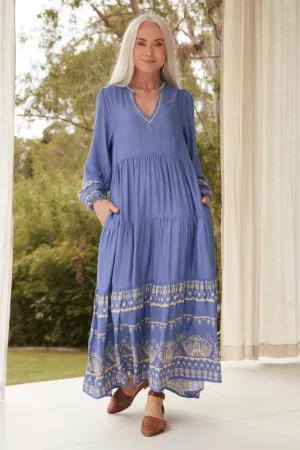 Sabre V-Neck Dress in Breeze Formal Aura Timeless Layer