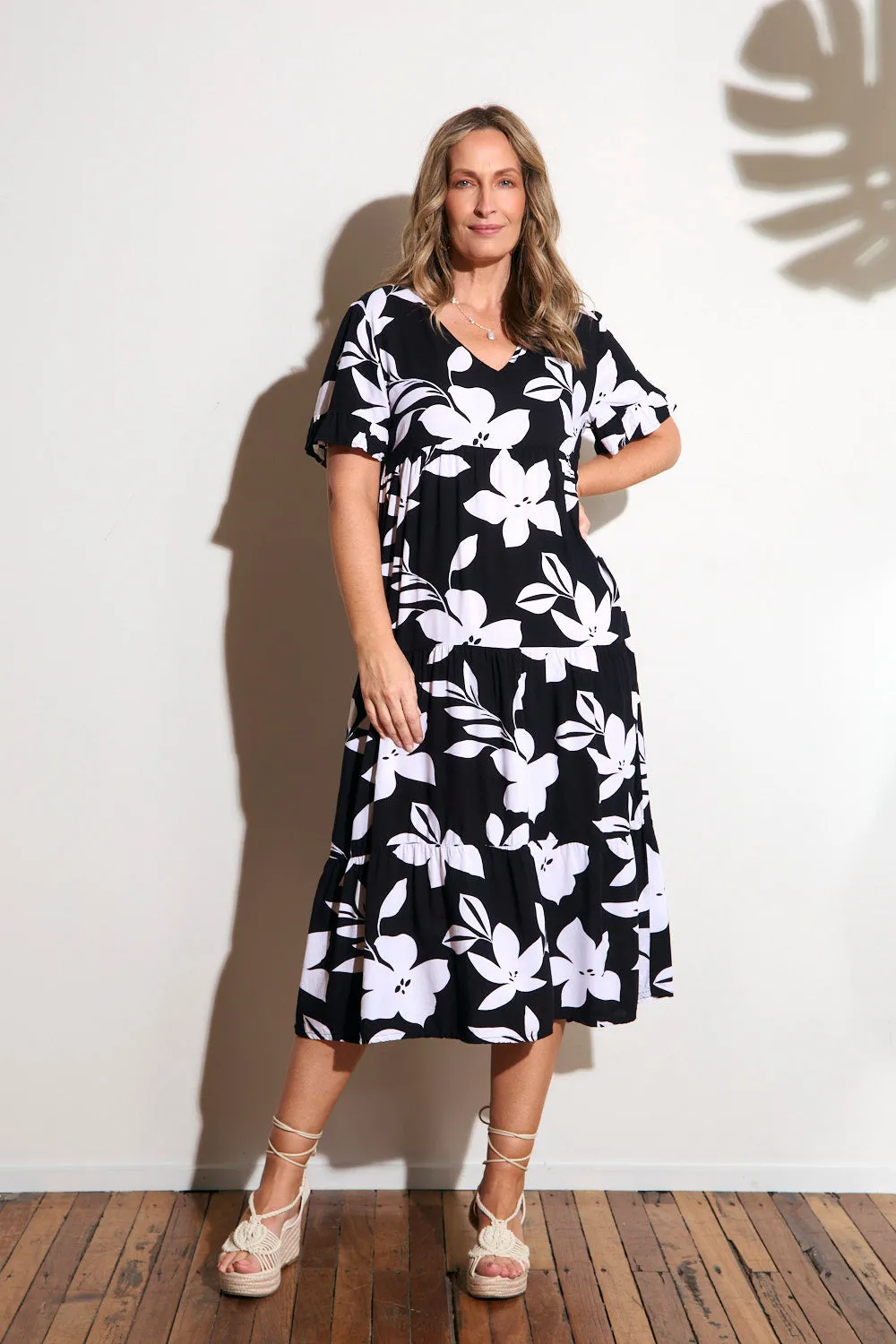 Playful design piece Sabrina Maxi Dress in Night Blooms