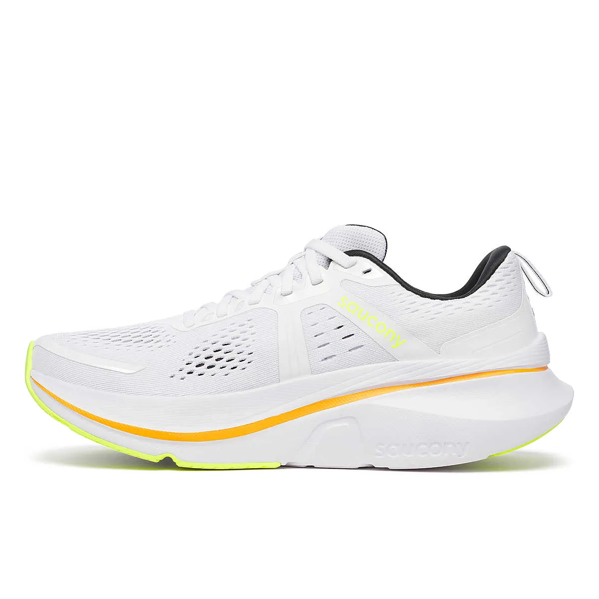 Saucony Mens Trainer Guide 18 S20998 100 White/Peel anaerobic exercise shoe adequacy intermediate - level shoes