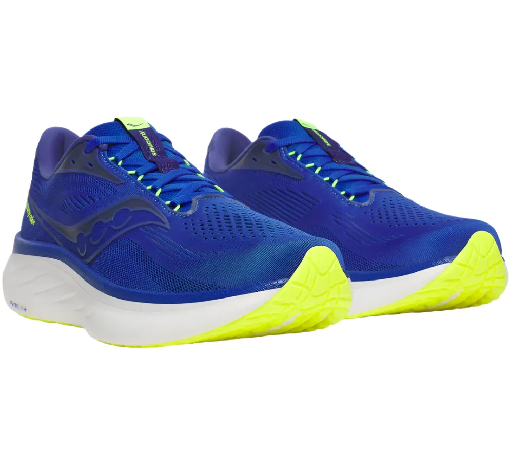 Giftable Saucony Mens Trainer Ride 18 Lapis/Citron
