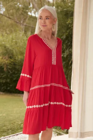 Scout Bell Sleeve Dress in Old Lace Stylish Comfort Versatile Fit