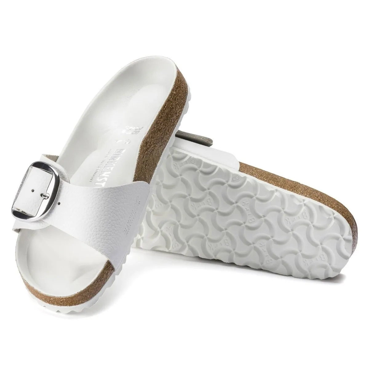 Field Trip Natural Form Birkenstock Women's Madrid Big Buckle White Leather