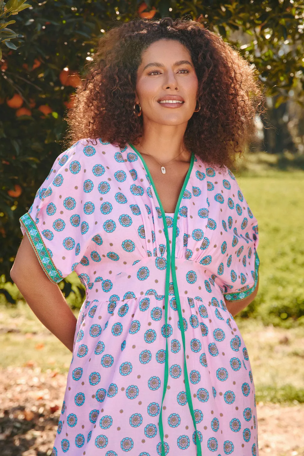 Selma Kimono Dress in Shalimar Warm Soft Weekend Fresh