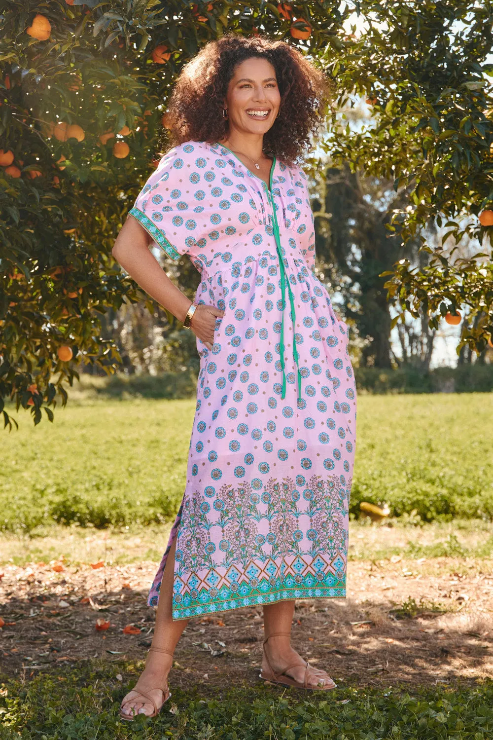 Selma Kimono Dress in Shalimar Soft and Light