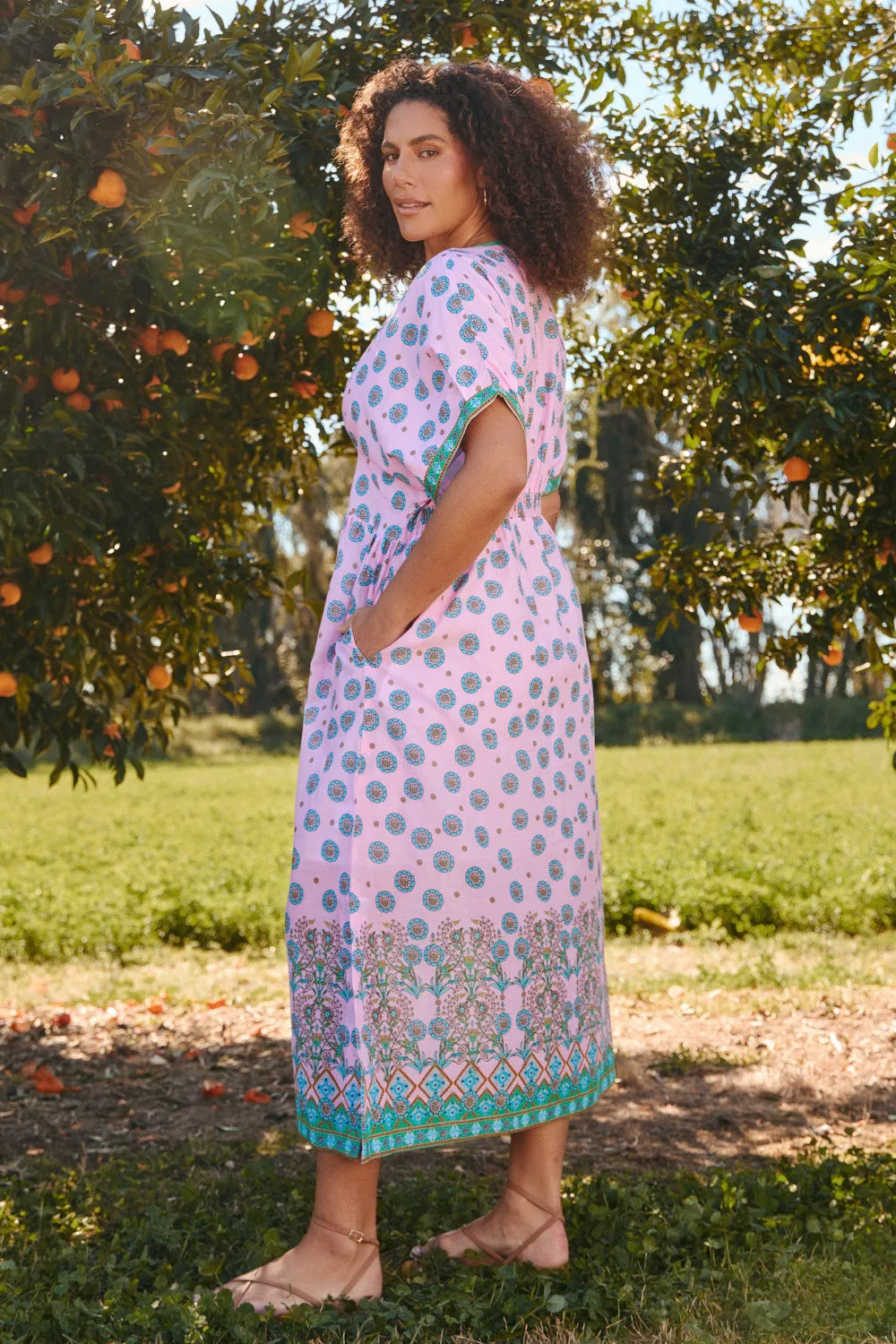 Selma Kimono Dress in Shalimar Gentle Look