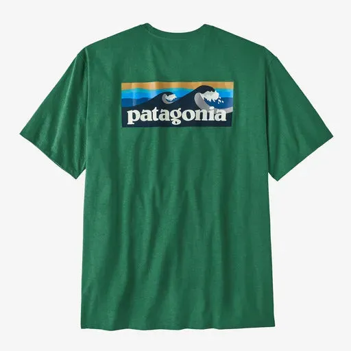 Patagonia Mens Shirt Boardshort Logo Pocket Responsibili-Tee casual outing Versatile Comfort