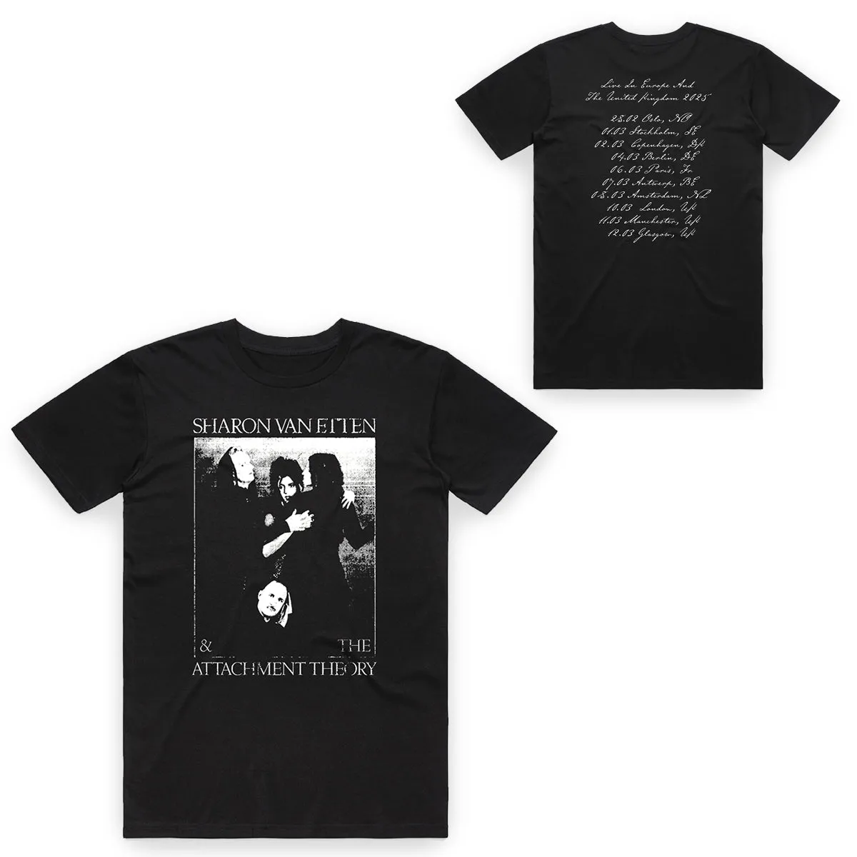 Sharon Van Etten & The Attachment Theory Black Tour T-Shirt Glossy Look