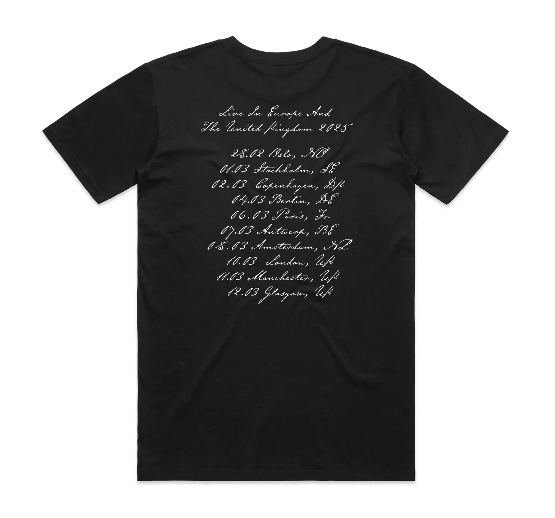 Sharon Van Etten & The Attachment Theory Black Tour T-Shirt Stretch Knit