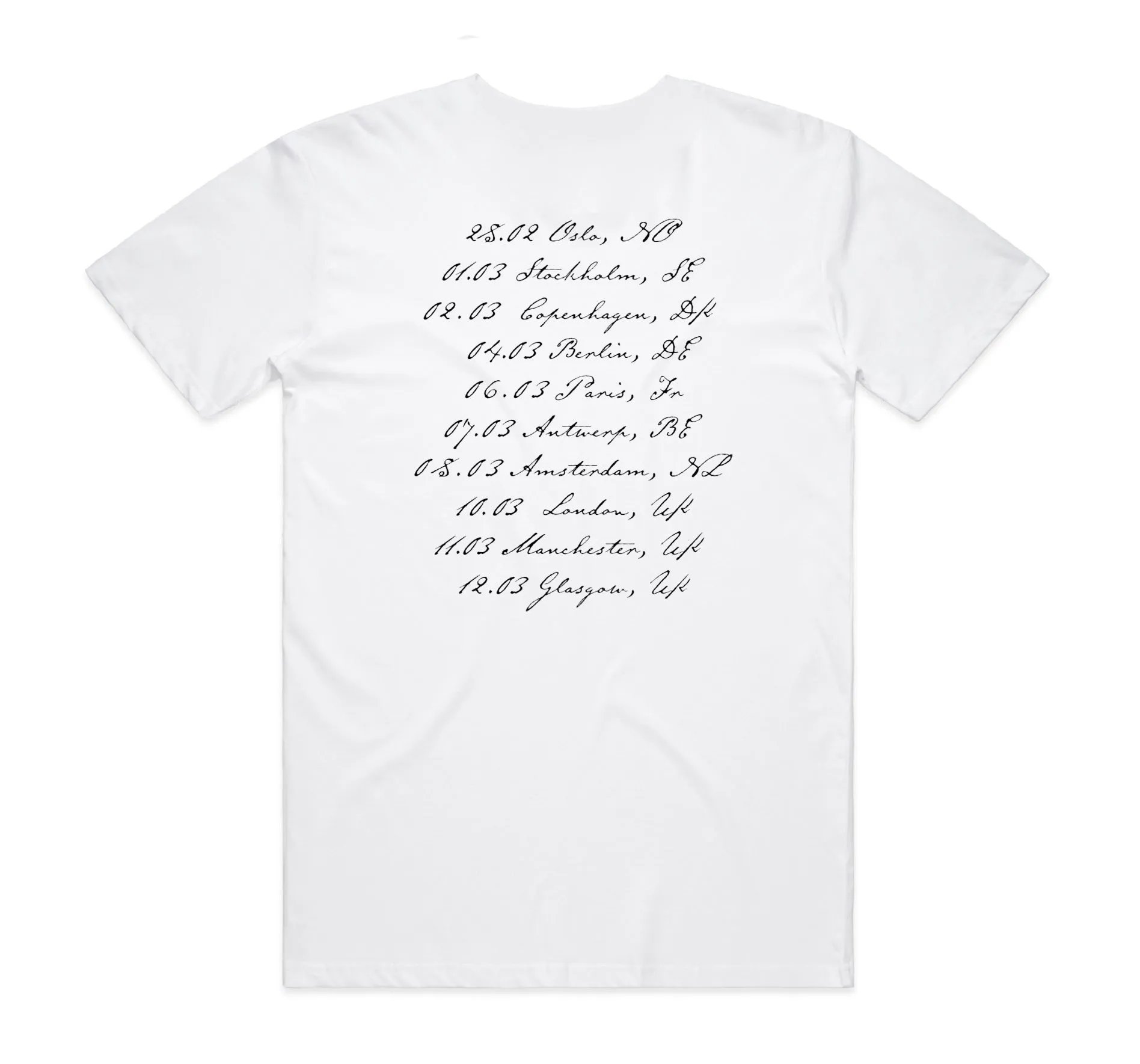 TaglessDesign Sharon Van Etten & The Attachment Theory White Tour T-Shirt