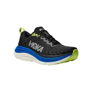 spring - appropriate Hoka Mens Trainer Gaviota 5 Black/Electric Cobalt