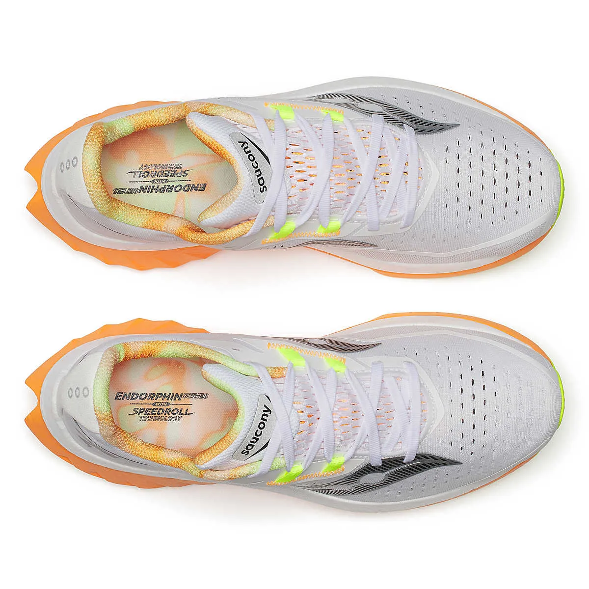 Anti Blister Technology Saucony Mens Trainer Endorphin Speed 4 White/Peel