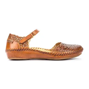 Pikolinos Women's Ballet Flat P. Vallarta Brandy Leather Season Ready Rock Hike