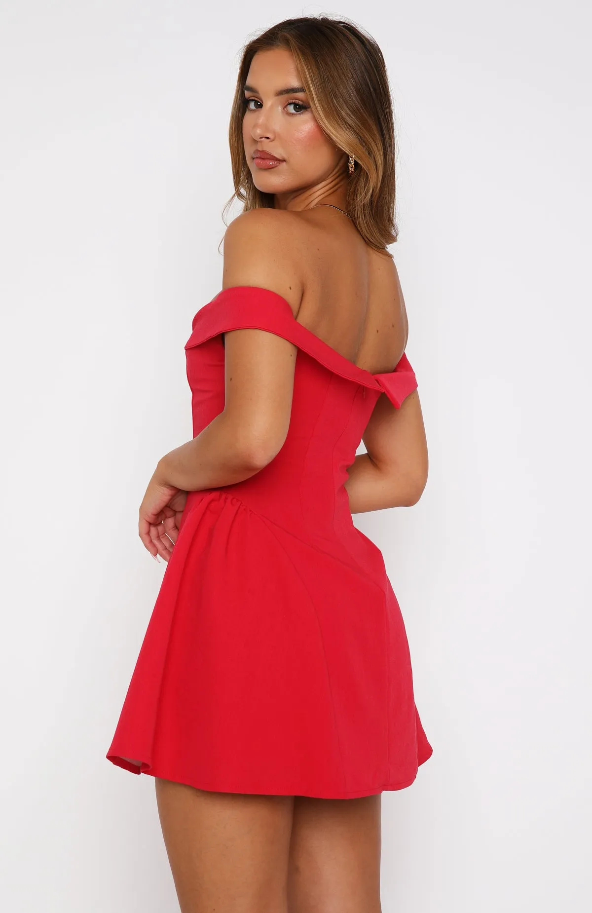 EasyCareMaterial Stylish and Simple Mistletoe Mini Dress Red