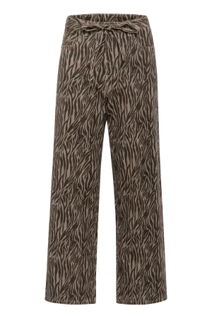premium design Kaffe Womens Trousers Leondra HW Straight Jeans Feather Gray/Black Animal