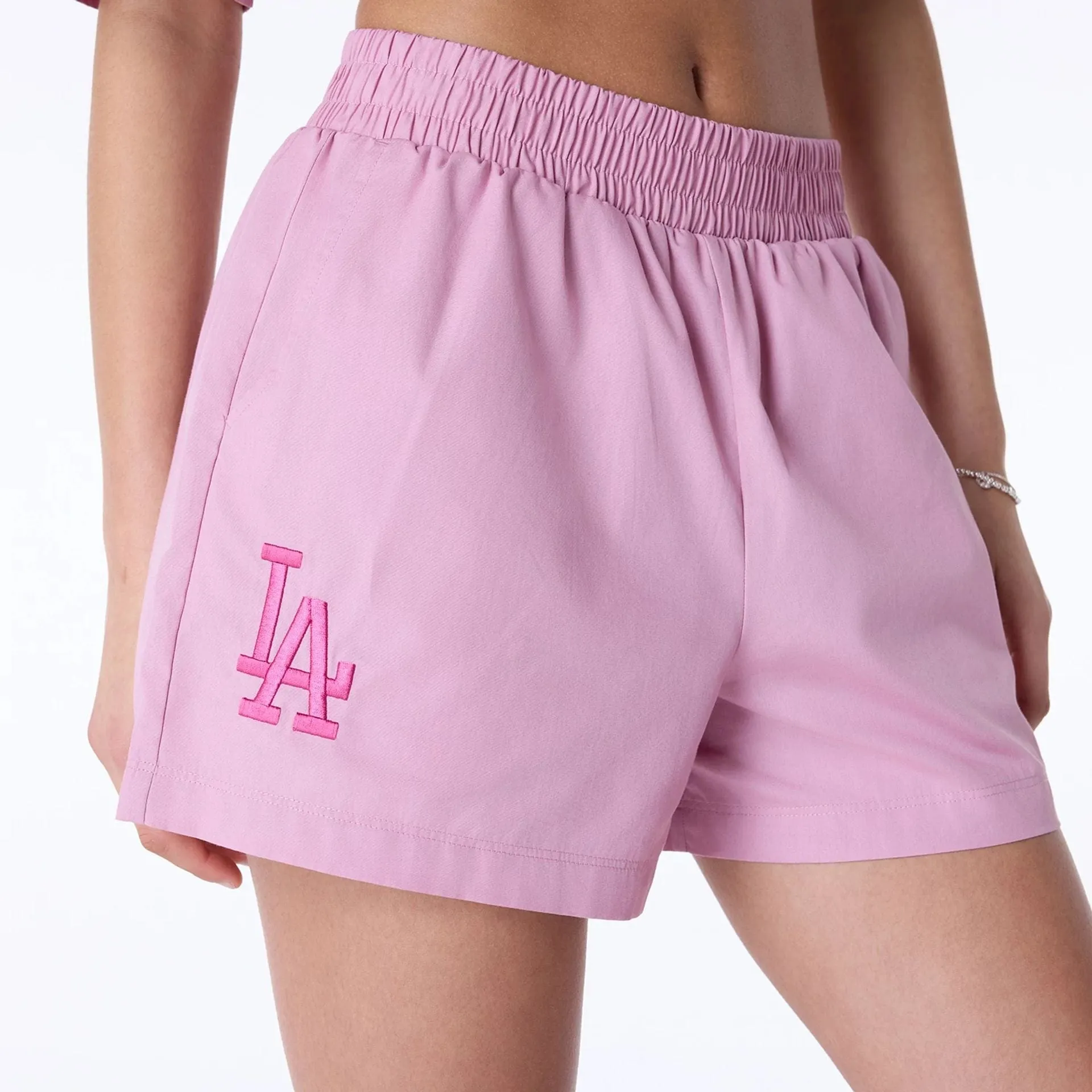 LA Dodgers Womens MLB Dark Pink Shorts Chafe Free Edging