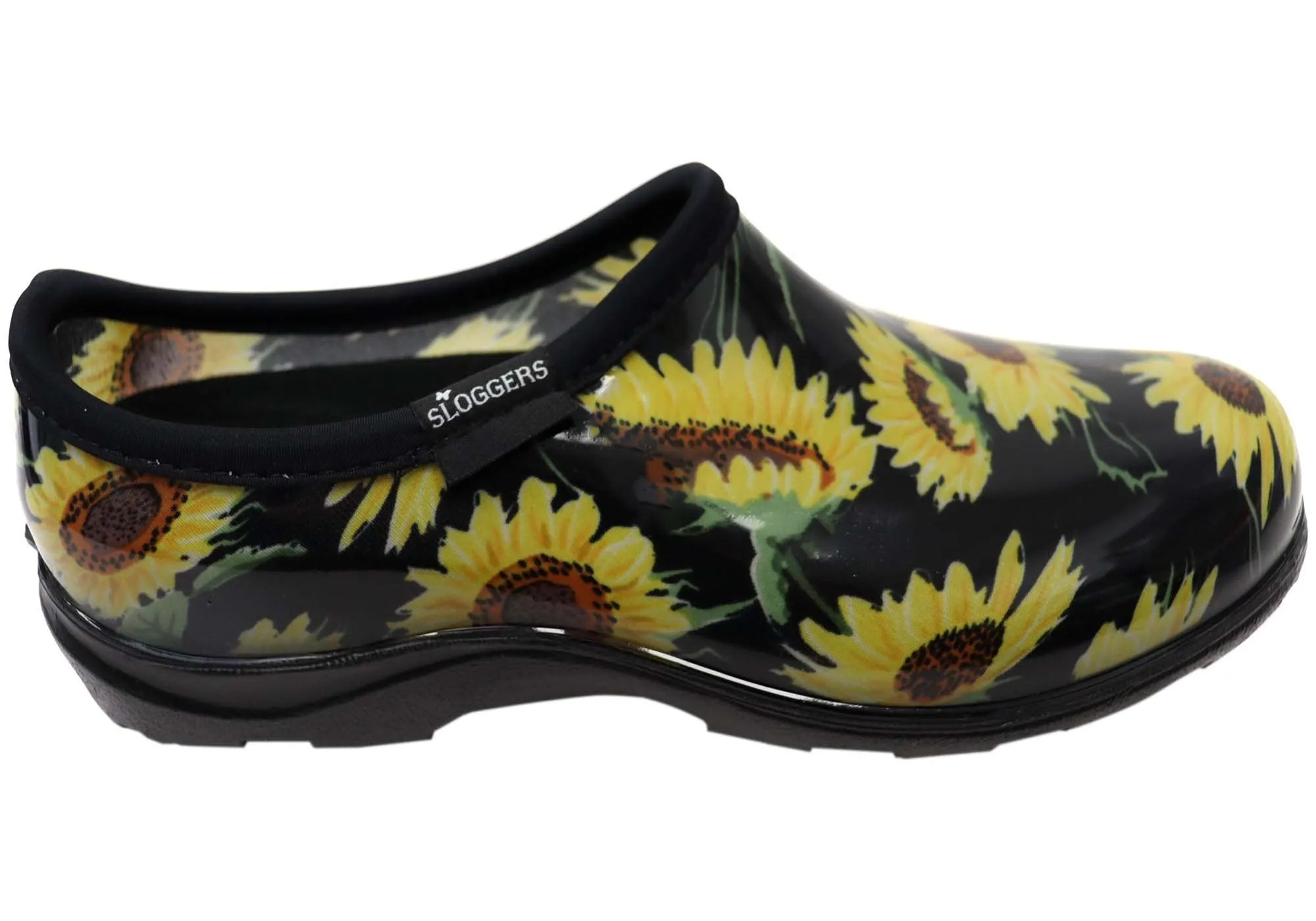 Sloggers Comfortable Womens Splash Shoes Sunflower Black Alley Path Move Smart