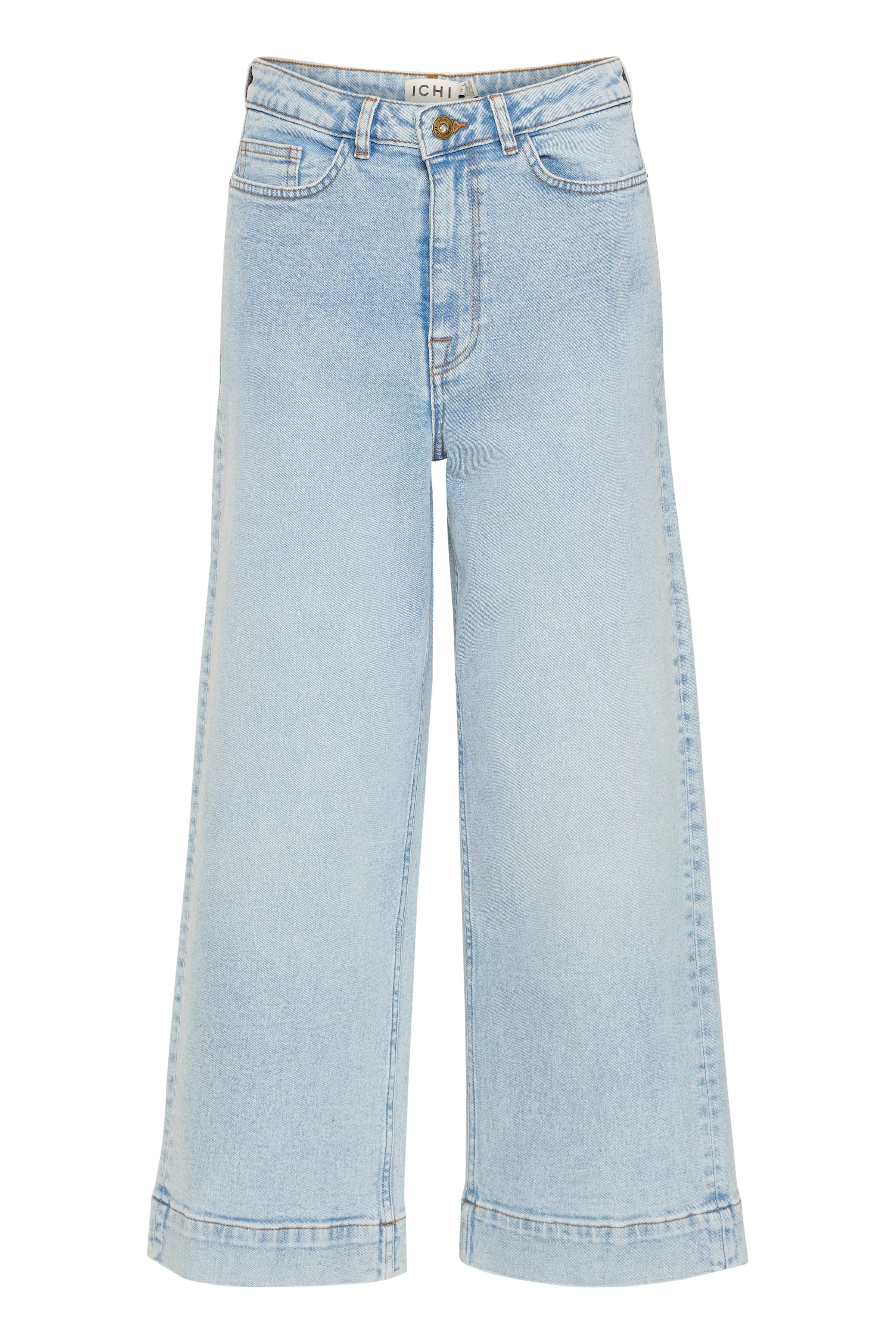 Ichi Womens Jeans Armios Light Blue Washed Stretch Classic Gym Ready