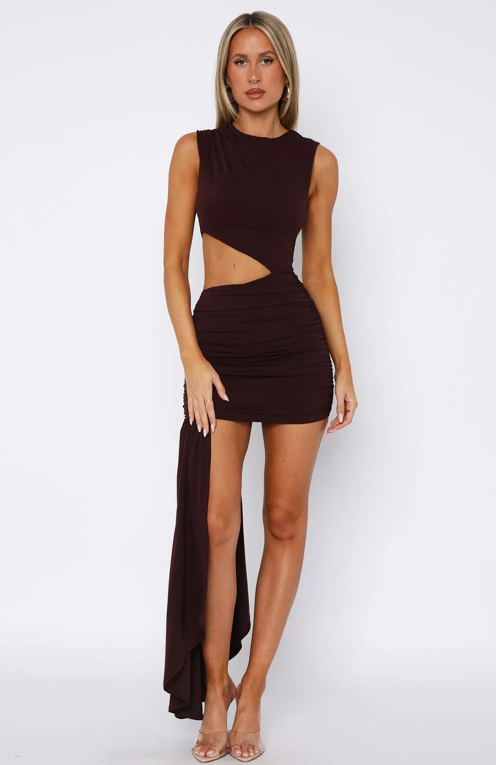 Trendy floral dress Smooth Design Smiling At You Mini Dress Plum