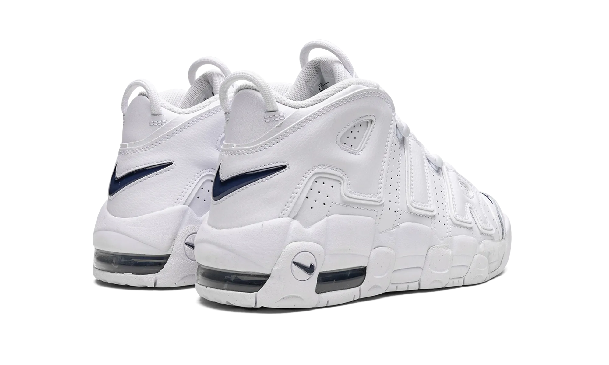 AIR MORE UPTEMPO GS "White / Navy" running for a way to stay active Supportive Midfoot