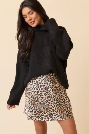 Dorothy Black Turtleneck Sweater Ocean Glow