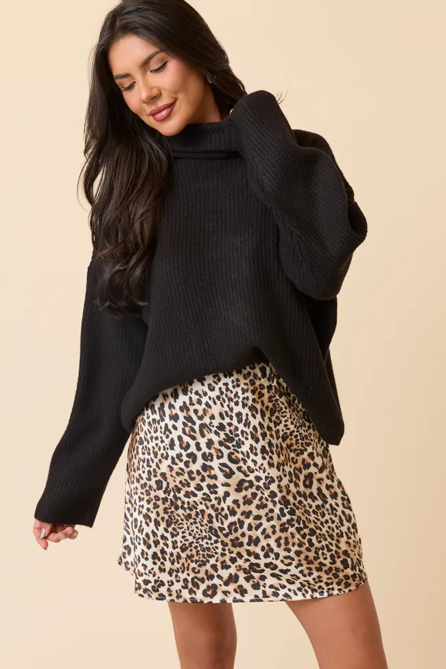 Dorothy Black Turtleneck Sweater Ocean Glow