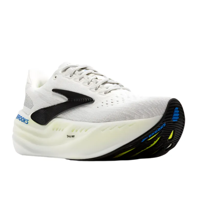 Brooks Mens Trainer Glycerin Max Grey/Black/Nightlife running in a relay race