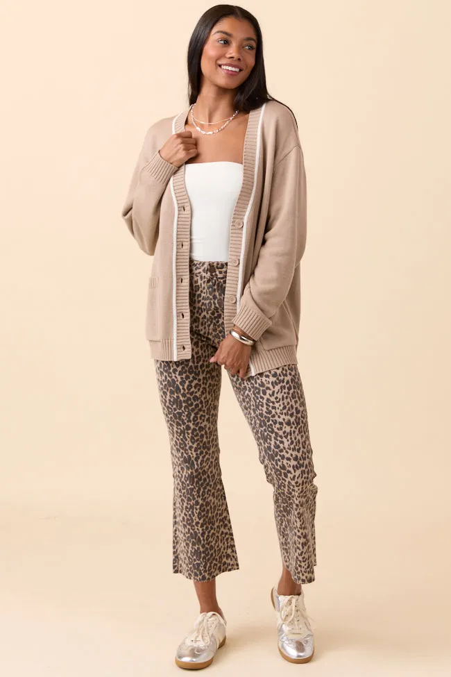 Annalise Taupe Cardigan NonIrritating Crown Fit