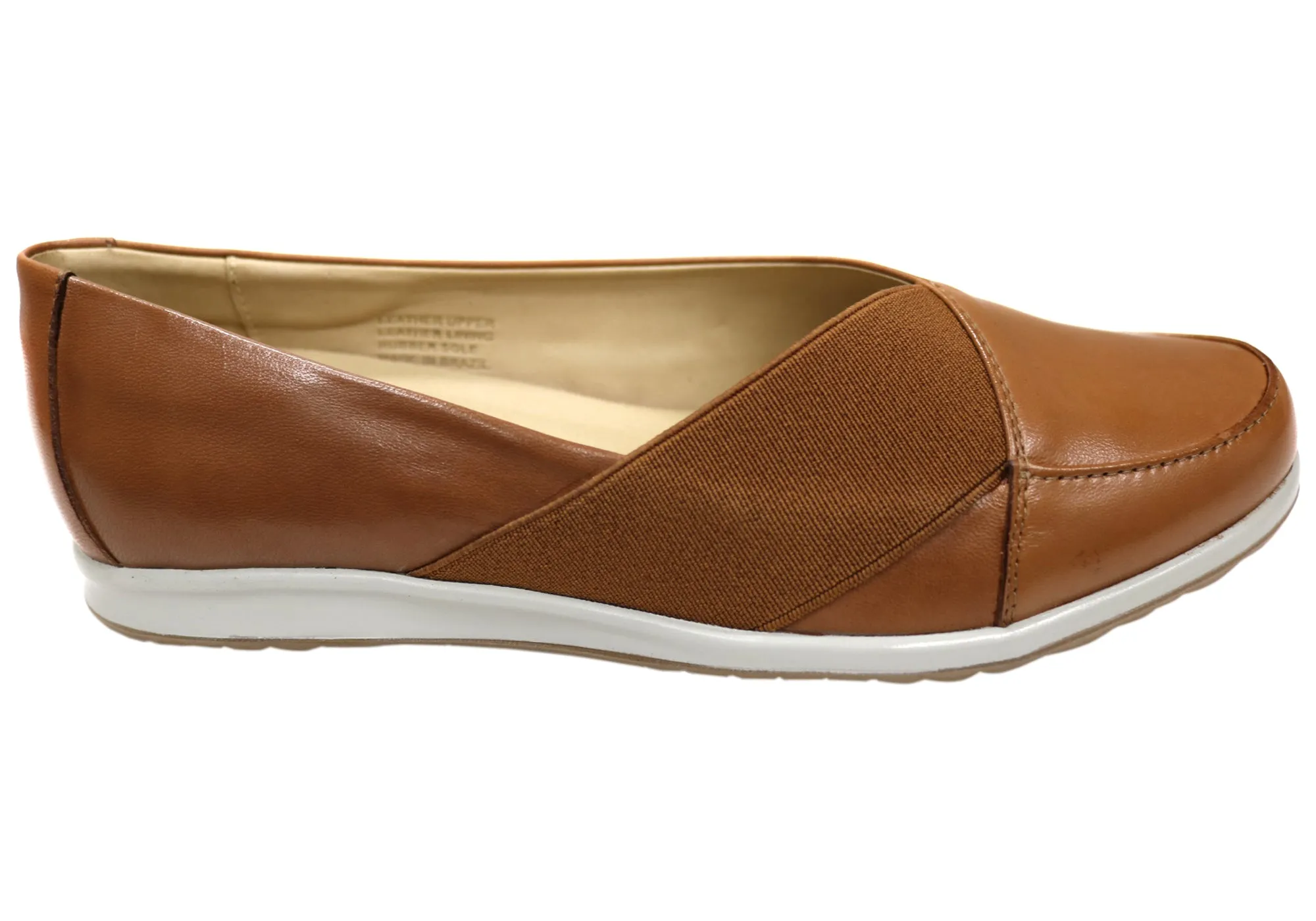 Foam Footbed Active Move Opananken Tatum Womens Comfortable Brazilian Leather Flats Shoes