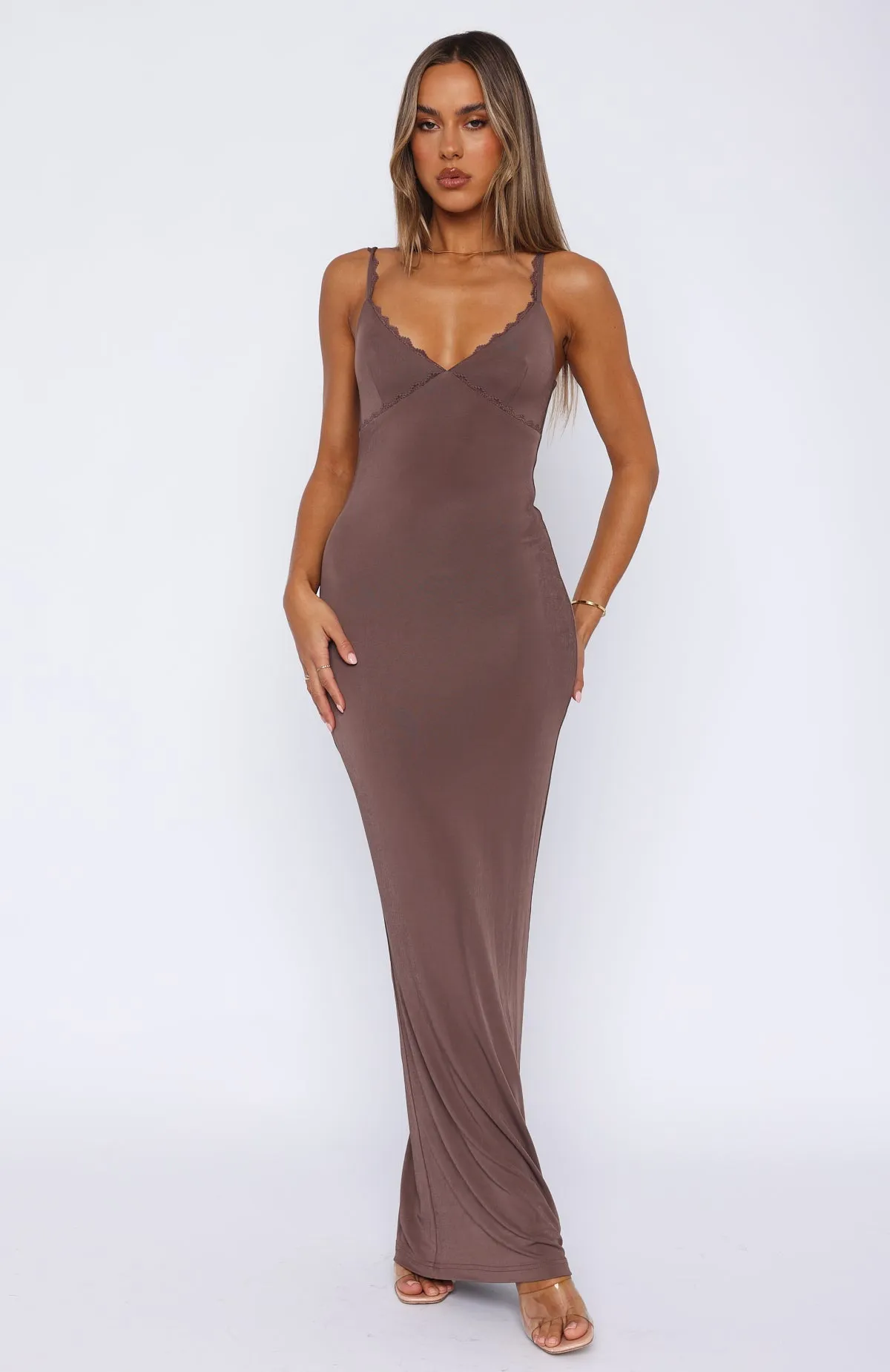 Sophisticated Touch Only The Young Maxi Dress Mocha