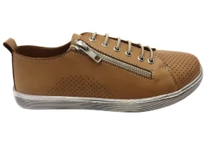 AnkleSupport Orizonte Iris Womens European Comfortable Leather Casual Shoes