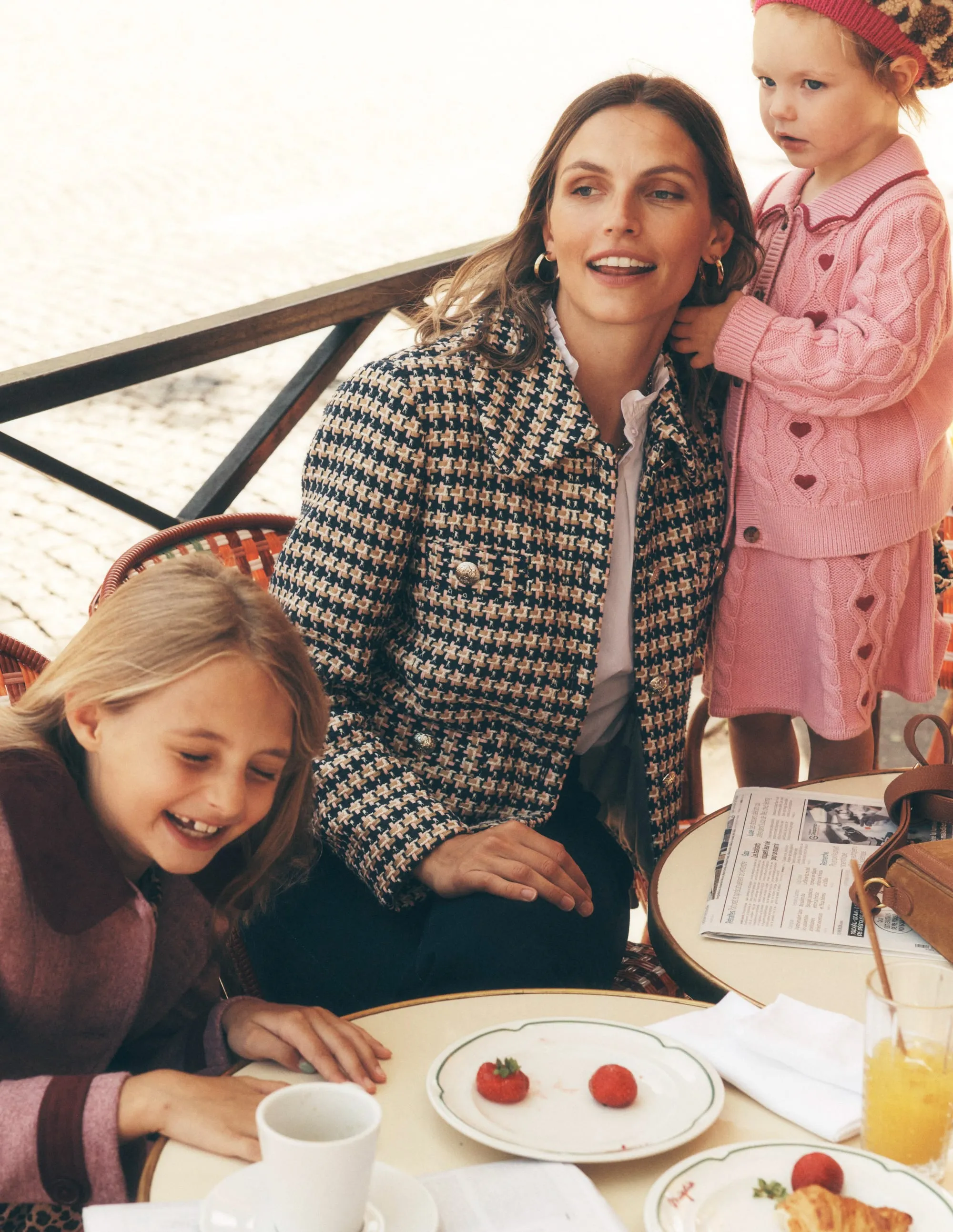 Button Up textured Jacket-CAMEL AND PINK TEXTURE Reflective Safety Accents