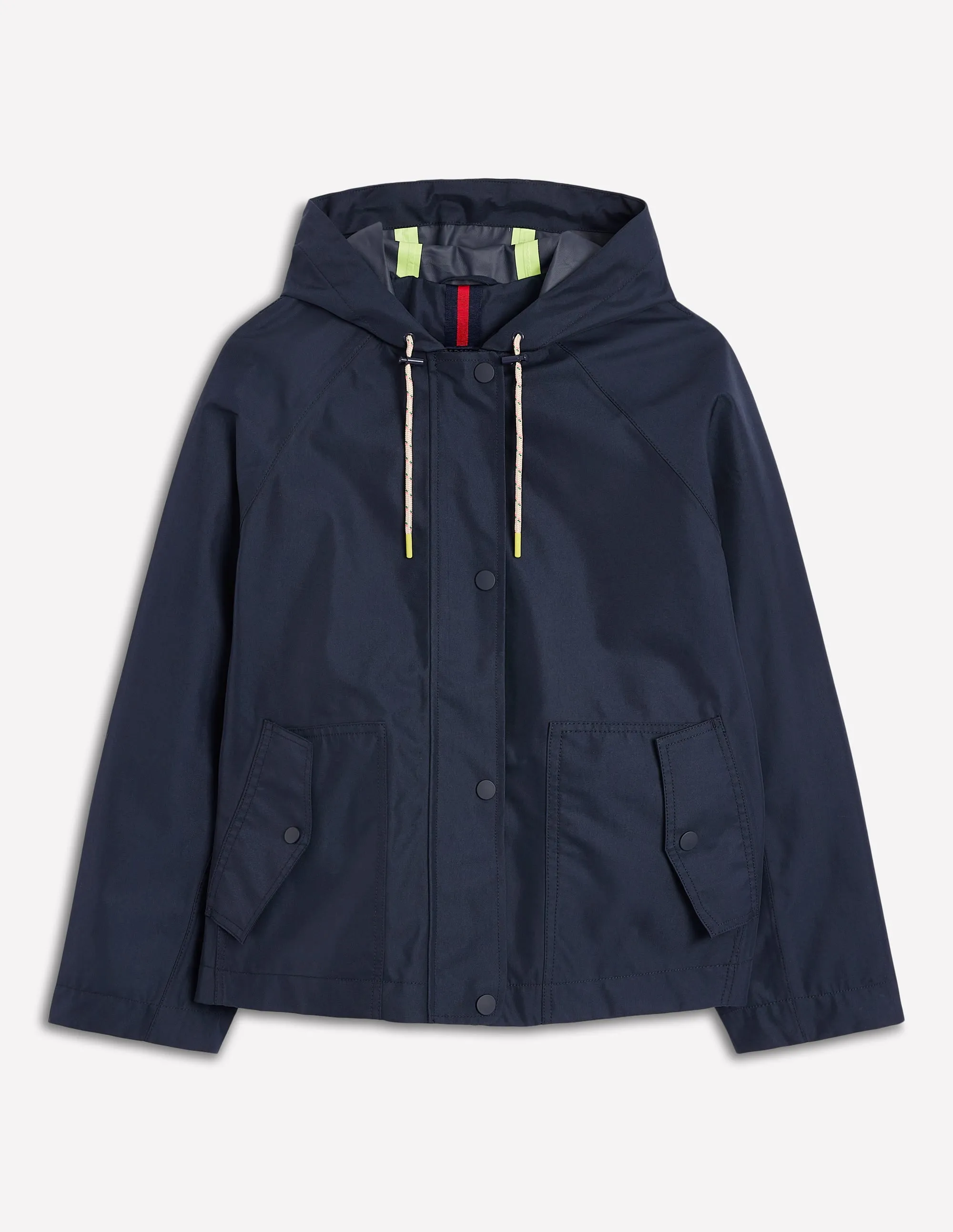 Lightweight Thermal Tech Cropped Rain Mac-Navy