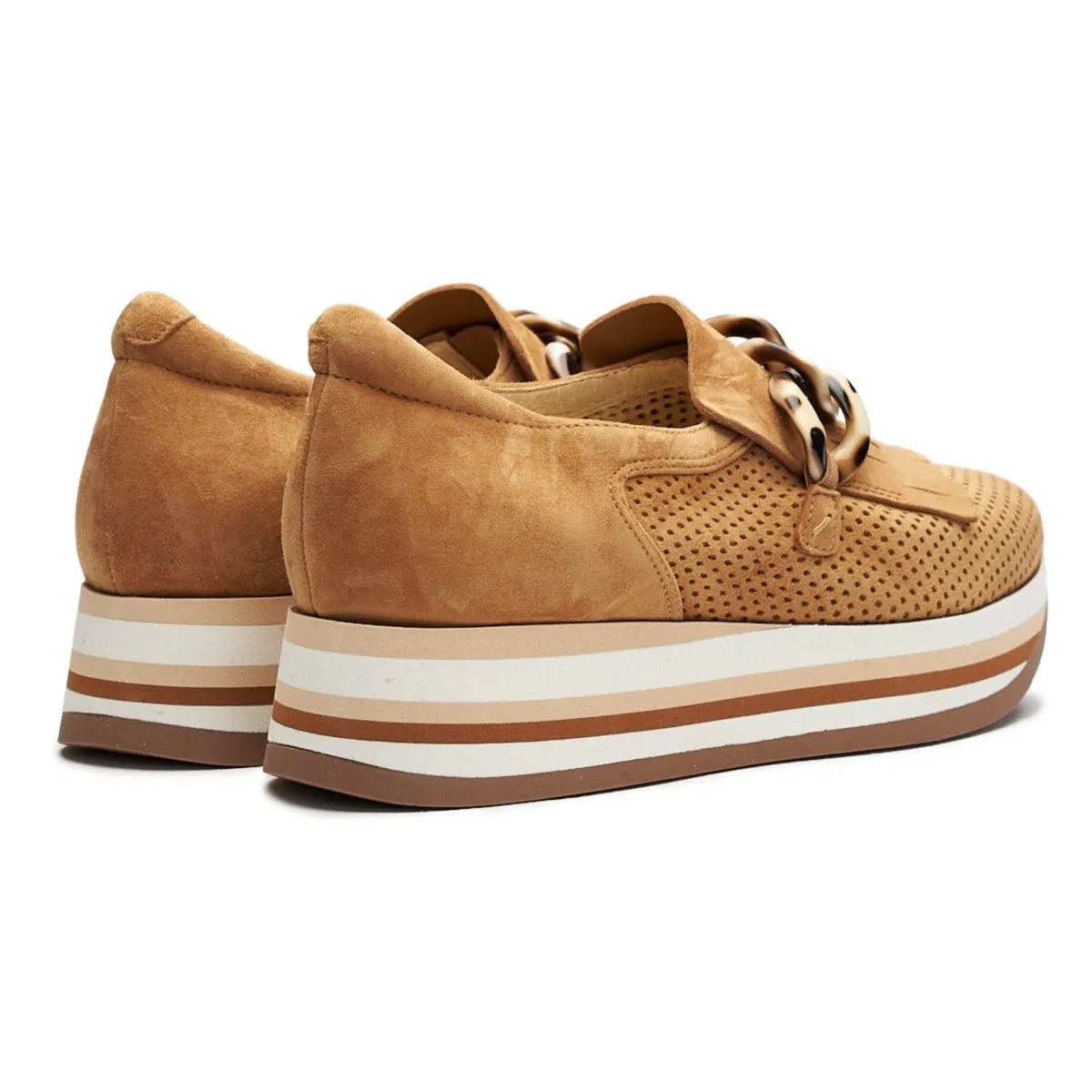 Softwaves Women's Caddie Cognac Suede Balanced Ride Work Shoes