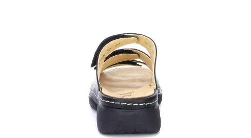 Vertical Compression Zones Stretchable Collar Design Think! Cambio Black Slide 88404