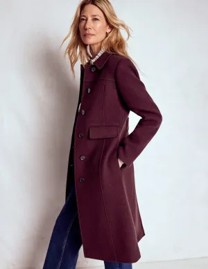 Stretchable Panels Reinforced Shoulder Protection St Albans Coat-Dark Cherry