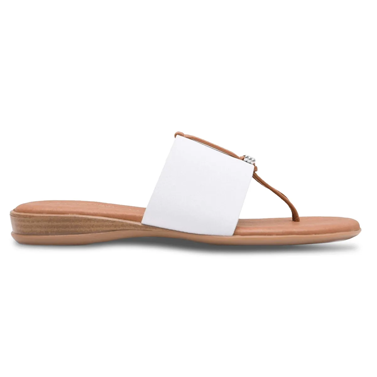 Weather Friendly Stable Step Andre Assous Nice Featherweights ? Elastic Sandal (White)