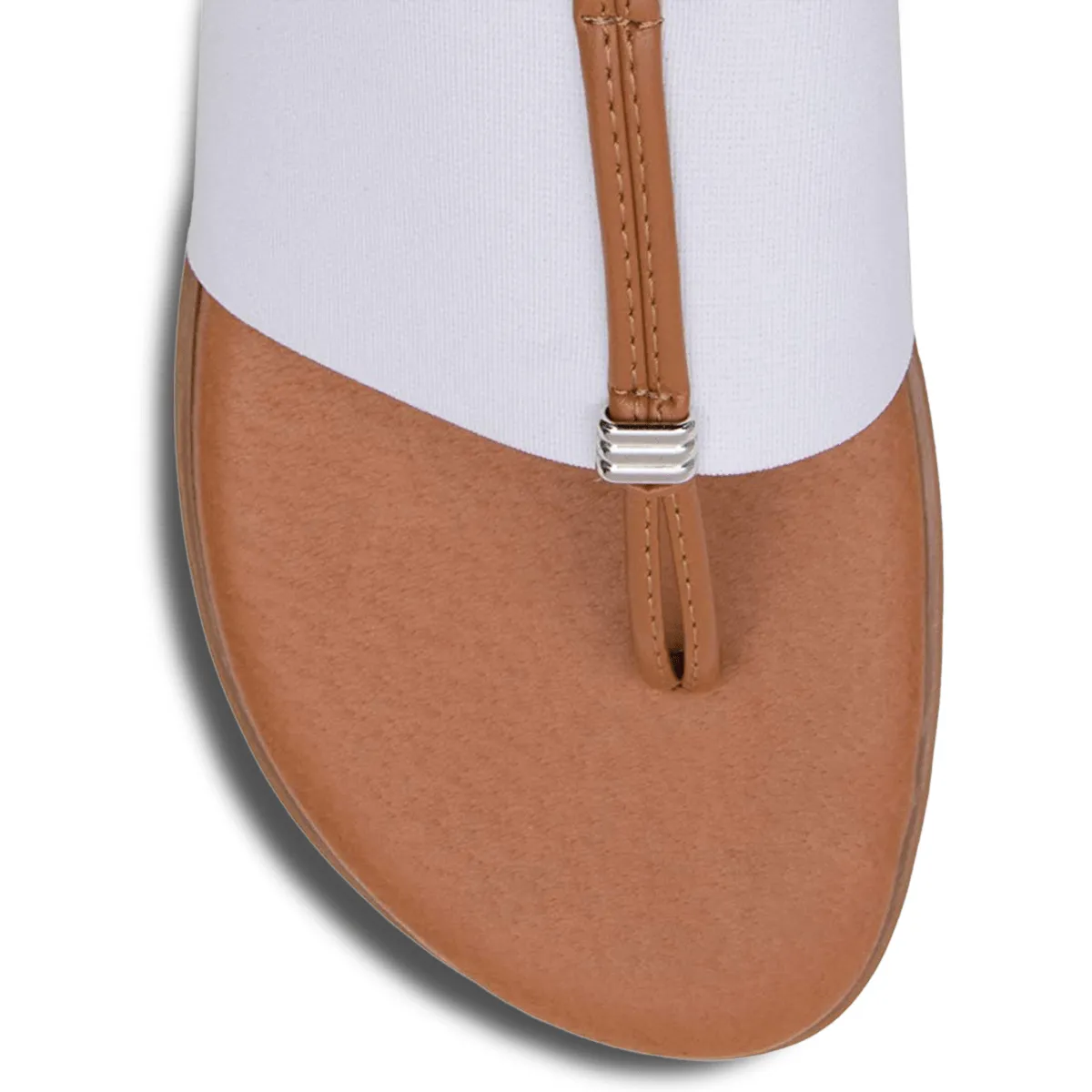 Prairie Hike Stacked Heel Structure Andre Assous Nice Featherweights ? Elastic Sandal (White)