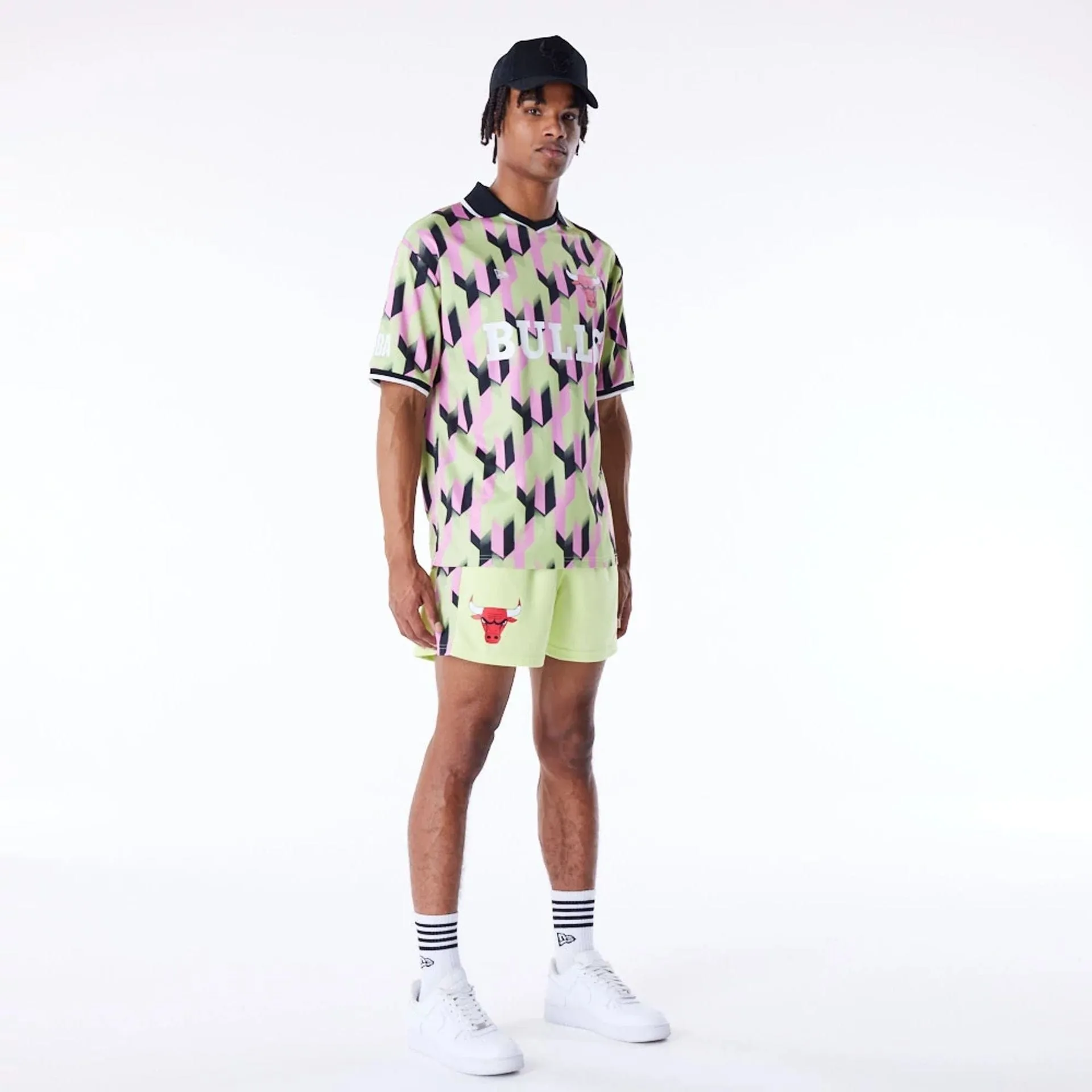 Fashion Fit Chicago Bulls NBA Soccer Pastel Green Short Shorts