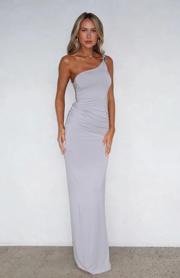 Modern Fit Boho Aesthetic She's A Boss Maxi Dress Grey