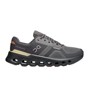On Mens Trainer Cloudrunner 2 Rock/Tangerine Minimalist Profile