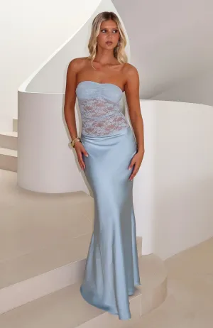 Fall In Love With You Strapless Maxi Dress Sky Blue All Fitwear Cool Tone