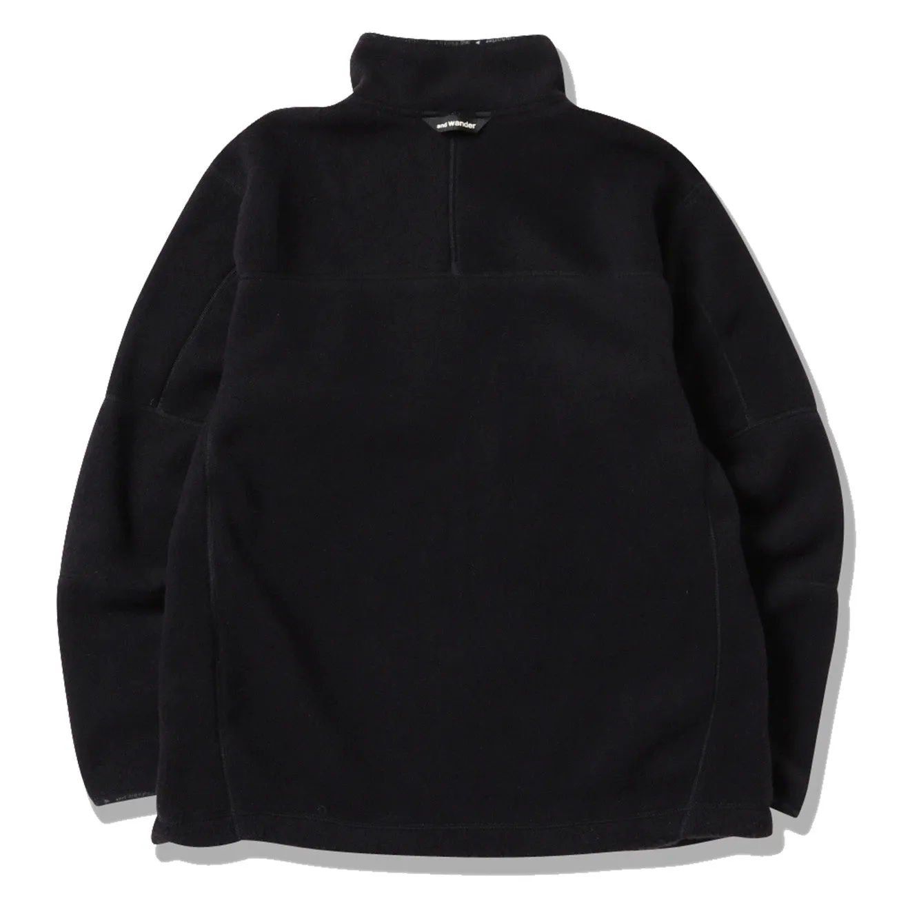 And Wander Wool Fleece Pullover Black Outing Style
