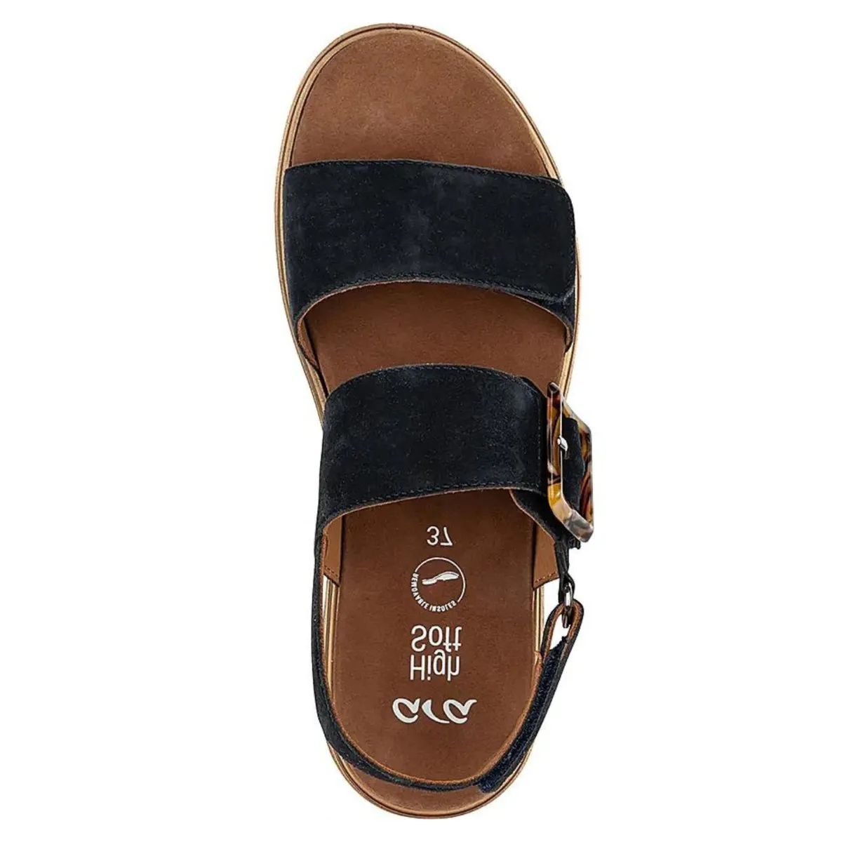 Ara Women's Marbella Dark Navy Nubuck Non-Slip Cushioning