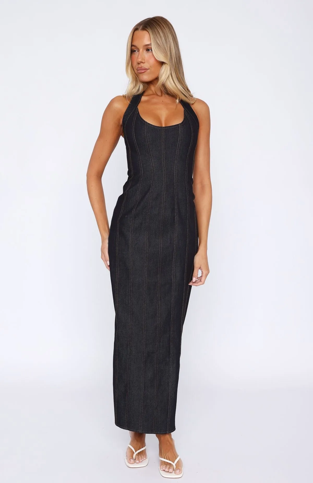 In My Heart Maxi Dress Dark Indigo Sophisticated Cut Anniversary-Event