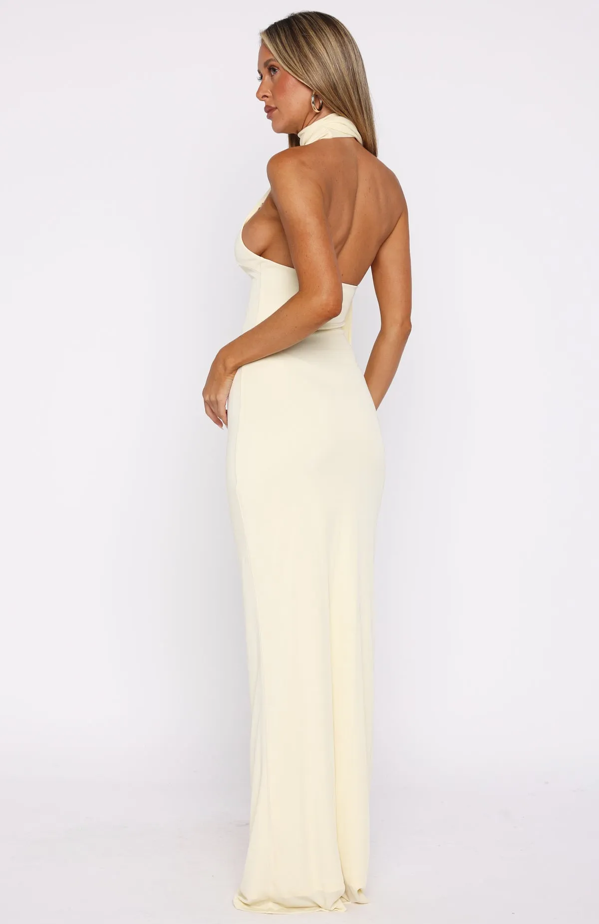 Elegant Vibe Sugar High Maxi Dress Lemon