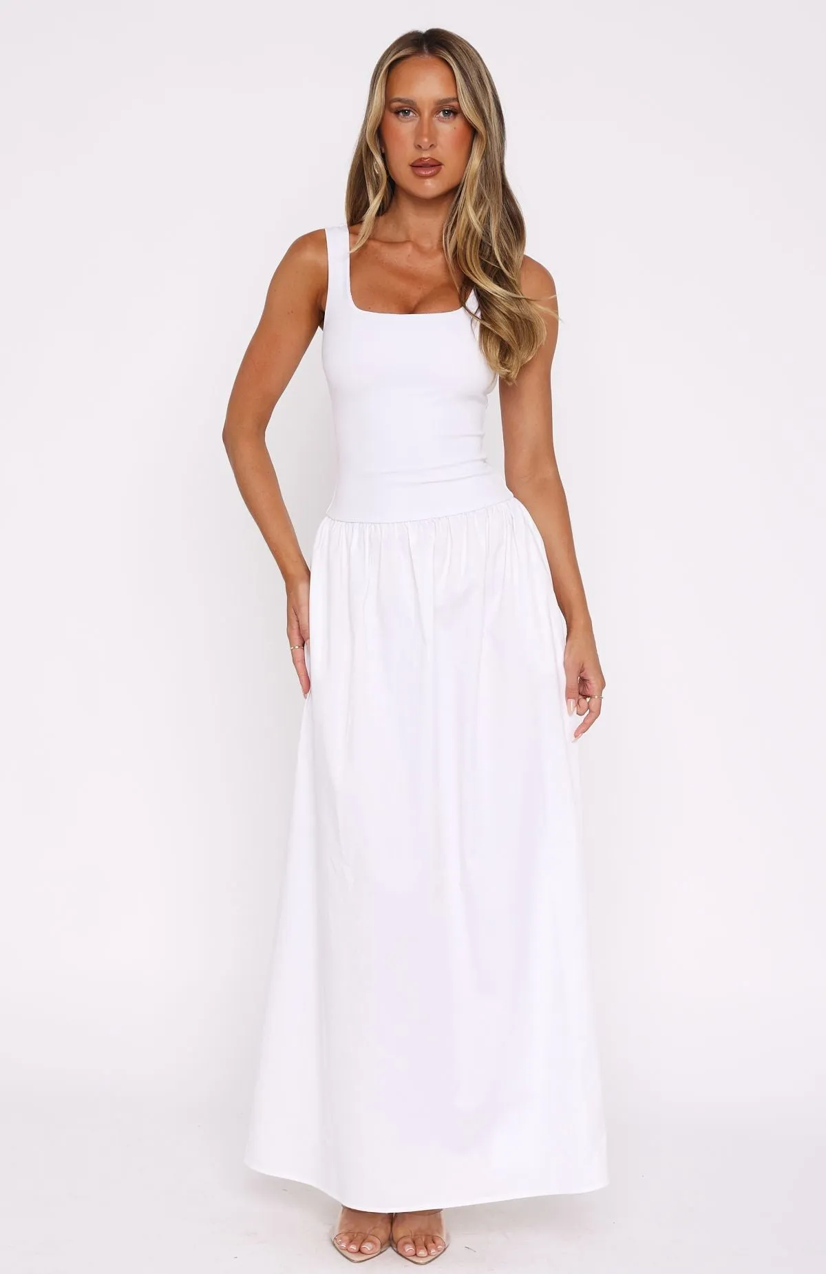 plus-size Summer Delight Maxi Dress White