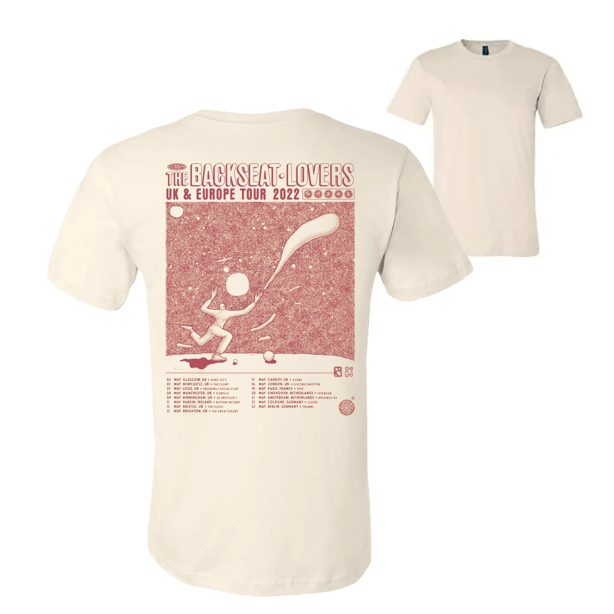 DoubleStitched Seams The Backseat Lovers Tour 2022 T-Shirt